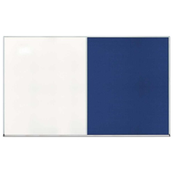 United Visual Products Double Door Radius Corkboard, 42"x32", Hea, UV70125RC-SATIN-PEARL UV70125RC-SATIN-PEARL - main